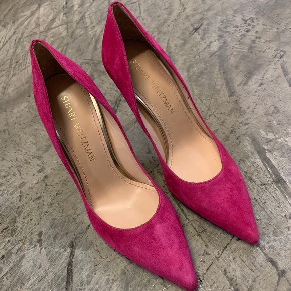 stuart weitzman pink pumps